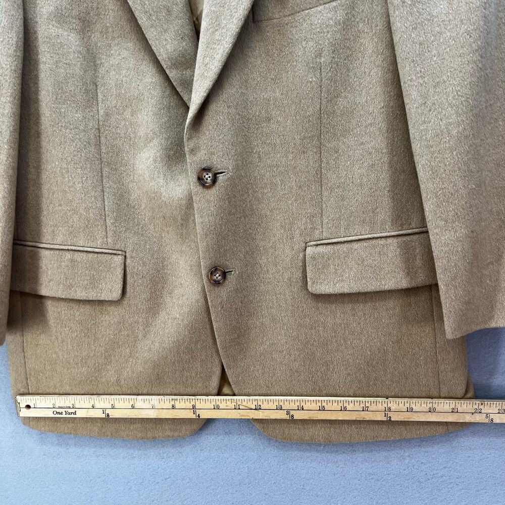 Bill Blass Blazer Men's Size M 40S Tan 100% Camel Hair Beige Lined Business Wear - Picture 13 of 13
